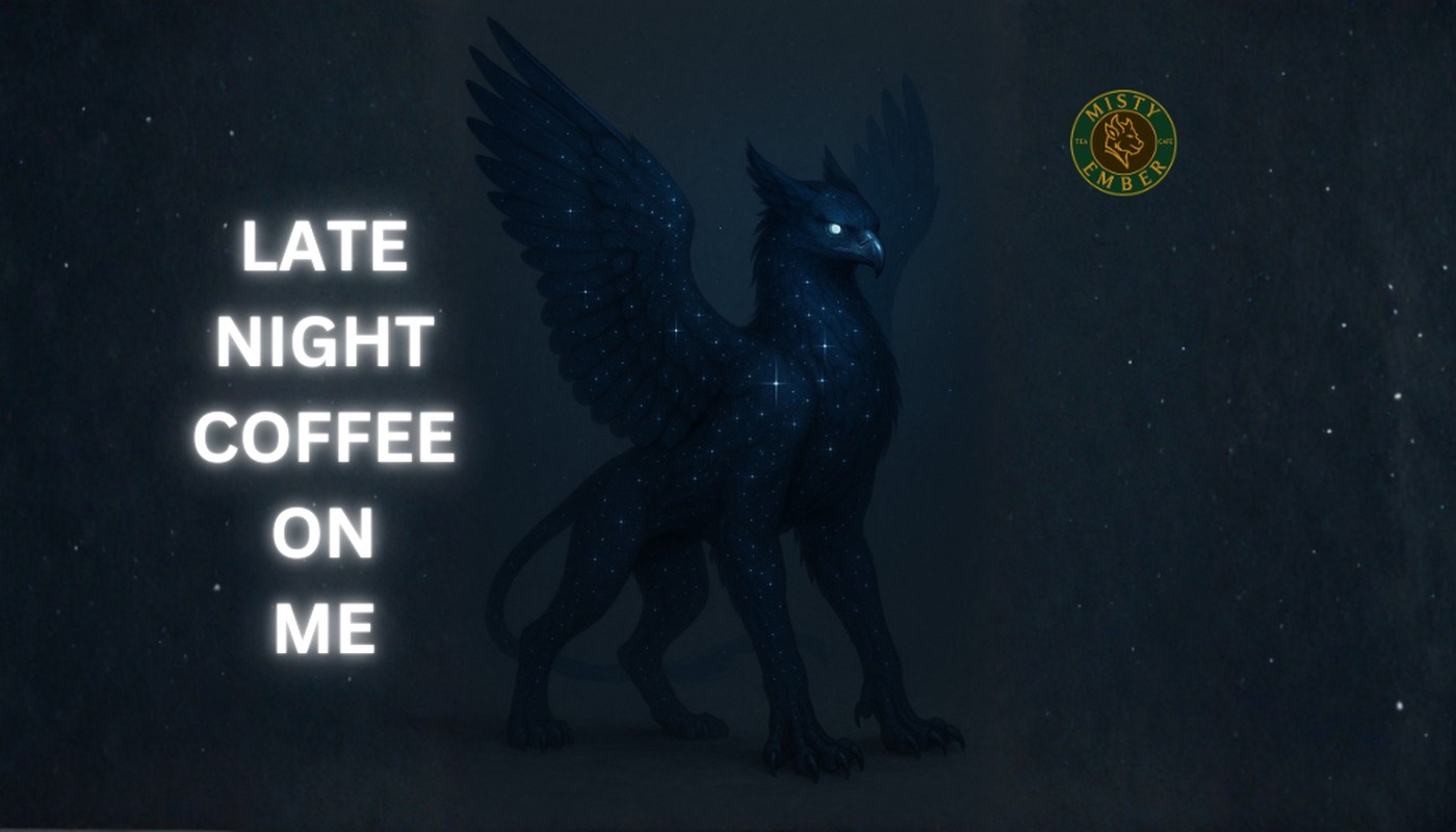 Late Night Coffee on Me gift card artwork